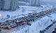 Снегопад в Москве привёл к сильному скоплению транспорта