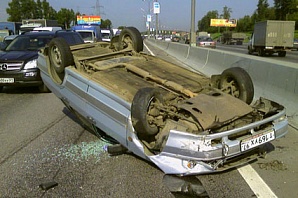 На МКАДе произошла серьезная авария