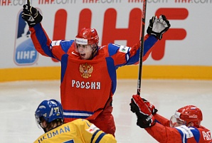 Чемпионат мира по хоккею 2012: Россия разгромила команду Швецию 