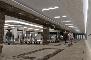 Все строительные работы на станции метро «Горьковская» завершены на 100%